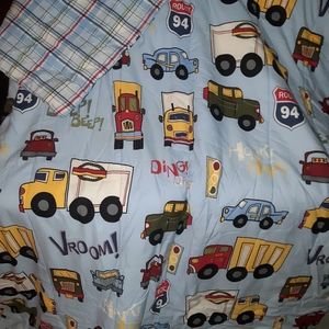 Kids Transportation Comforter and Shower Curtain